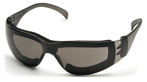 Pyramex Intruder Safety Eyewear Clear Frame Full Foam Padding Clear Anti-Fog Lens - color: Gray Anti-fog Lens/ Clear Frame, style: Full Foam Padding