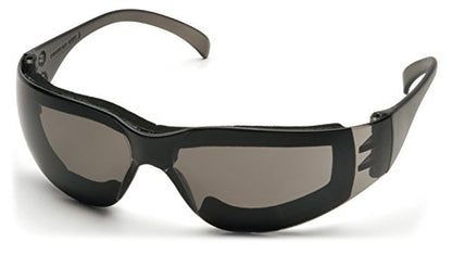 Pyramex Intruder Safety Eyewear Clear Frame Full Foam Padding Clear Anti-Fog Lens - color: Gray Anti-fog Lens/ Clear Frame, style: Full Foam Padding