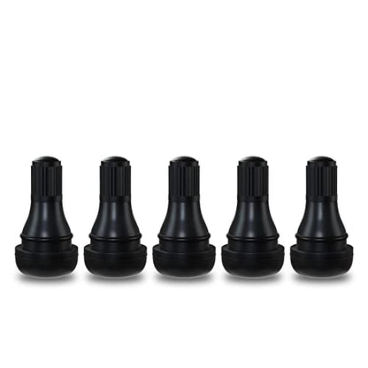 CKAuto TR412 Rubber Snap-in Short Black Tire Valve Stem for Tubeless 0.453 Inch 11.5mm Rim Holes on Standard Vehicle Tires (50pcs/Bag) | EPDM Rubber, for Standard .453" 11.5 mm Rim Holes, Compatible with Most Cars, SUVs, Light Trucks, and Trailers - size: