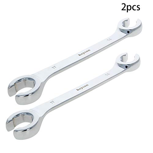 Utoolmart Flare Nut Wrench, 14mm x 17mm Metric Double Open End, 2Pcs - color: 2pcs, size: 14x17mm