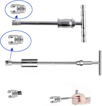 Slide Hammer Dent Puller, Dent Repair Puller Head Kit M10 PDR | Heavy-Duty Steel, For Car & Motorcycle Dents, Straight-Groove Dents Removal, No Plastic Bumpers Or Large Dents, PDR Tools - size: M10