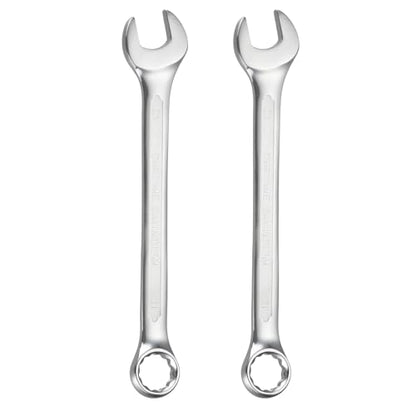 HARFINGTON 2Pcs Metric Combination Wrench 21mm Open End & 15-Degree Offset 12-Point Box End Chrome Vanadium Steel Industrial Grade Double Ended Wrenches Spanners Tools - size: 21mm