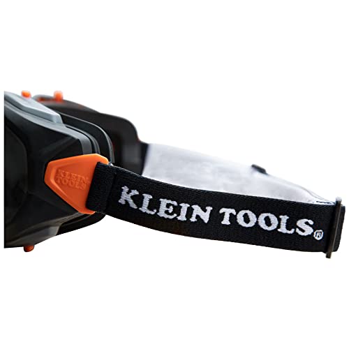 Klein Tools 60480 Safety Goggles, Tinted Gray Lens PPE Eye Protection, Anti-Fog, Scratch-Resistant, UV Protection, Adjustable Vents