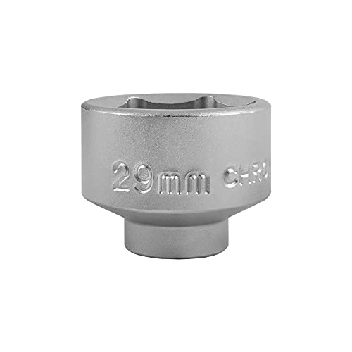 OEMTOOLS 87172 3/8" Drive 29 MM Socket Wrench - Low Profile, Rust Resistant Oil Filter Socket - style: 29 mm