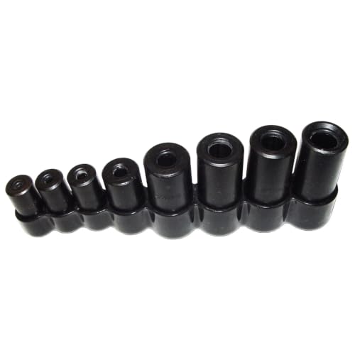 70500 Tap Socket Set for Lisle, 8 Sockets Tap Socket Tools for 1/4" & 3/8" Drive, fits MCTI Standard Taps through 1/2", 1/8" NPT Taps and Metric Taps to 12mm