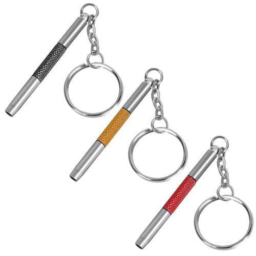 UNEAK - Eyeglass Screwdriver Repair Kit Black & Red & Yellow Precision 3 in 1 Mini Screwdrivers Set Keychain Glasses, Sunglasses, Sunglass, Watch, Electronics, Eyeglasses, Flat Head, Phillips, Hex - color: Black and Red and Yellow