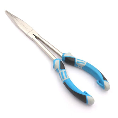 Long Nose Fishing Pliers Hook Remover Tools 11 Inches (NiFe-Blue) - color: Nife-blue