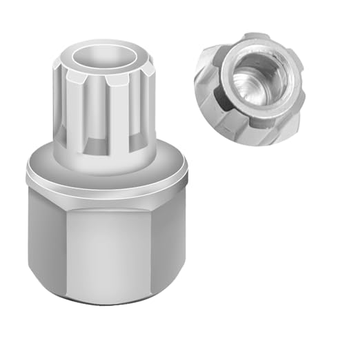 51/6PT Wheel Locking Nut Key Compatible with VW, Audi, Nut Removal | Wheel Lock Nut Socket Adapter, Anti-Theft Screw Remover, Hand Repair Tool, Tyre Fitting, garage - color: 51/6PT