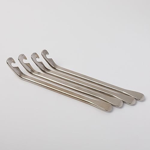 5 Pcss Stainless Steel Bike Tire Lever Bicycle Levers Tyre Spoon Iron Changing Tool Tire Pry Crowbar Set for Repair Bike Tube