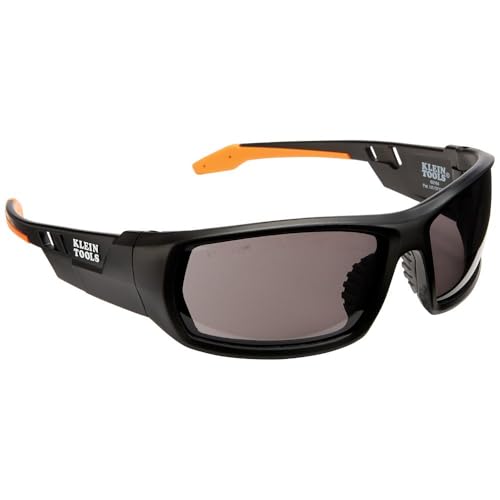 Klein Tools 60164 Safety Glasses, Professional PPE Protective Eyewear with Full Frame, Scratch Resistant and Anti-Fog, Gray Lens - style: Gray Lens