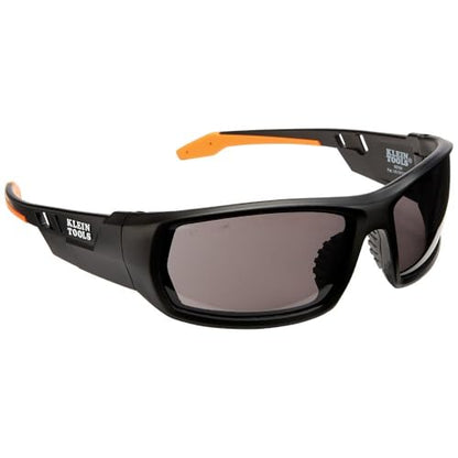 Klein Tools 60164 Safety Glasses, Professional PPE Protective Eyewear with Full Frame, Scratch Resistant and Anti-Fog, Gray Lens - style: Gray Lens