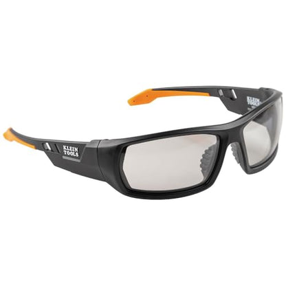 KLEIN TOOLS 60537 Safety Glasses, Professional PPE Protective Eyewear with Full Frame, Scratch Resistant and Anti-Fog, Indoor/Outdoor Lens - style: Indoor/Outdoor Lens