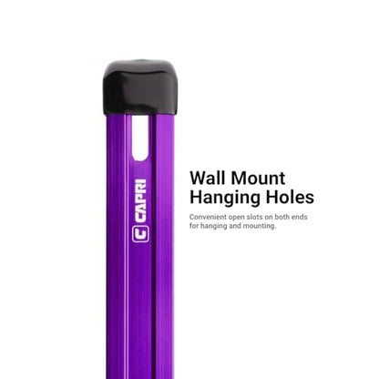 Capri Tools Aluminum Socket Rail, 1/4 in. Drive, 17 in. Long, 24 Socket Clips, Purple - color: Purple, size: 1/4 in. Drive