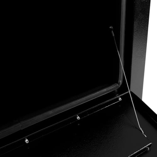 Steel Underbody Truck Tool Box,Storage Organizer Toolbox with T-Handle Lock | Waterproof Tongue Box for Storage with Smooth Surface for Truck, Pickup, RV, Trailer - Black, 24" x 12" x 14" Inch - size: 24" x 12" x 14"