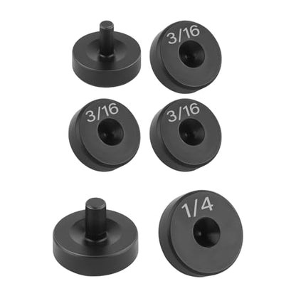 6PCS Brake Line Flaring Tool Kit Adapter,Steel 3/16 & 1/4" Brake Flaring Tool Kit Adapter Fits Pipe Flare Tools for Use,Double Flare Tools for Brakes Lines Car Accessories