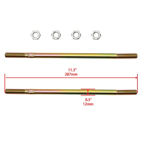 Tie Rod End Kit, Compatible With 00-12 Yamaha Big Bear 400, 04-06 Bruin 350 | Fit for 03-06 Kodiak 400 / 450, 07-12 Grizzly 350 / 400 / 450, 06-10 Wolverine 350 / 450 Ball Joint Set ATV UTV Accessories - size: 2000-2012 Yamaha Big Bear 400