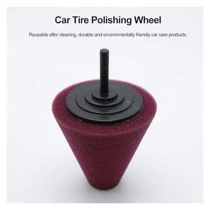 Car Polishing Pad Buffing Foam Sponge Pad Cone Polisher Buffer Pad Automotive Waxing Kit(A) - color: A