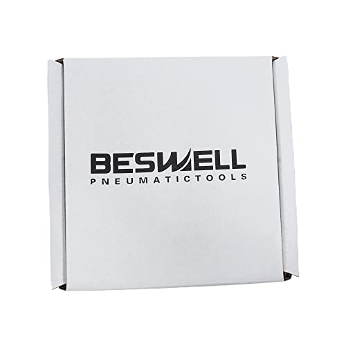BESWELL® BW-112BN 1/2-Inch Air Impact Wrench with 1180 Ft-Lbs Max Torque | FAST & POWERFUL: Twin hammer impact wrench delivers fast, high-torque power for auto repair, tire changes & body shop