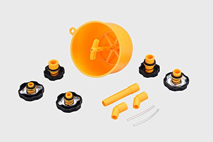 Radiator Coolant Filling Funnel Kit- Spill Proof Coolant Filling Plastic Funnel Kit with Adapter