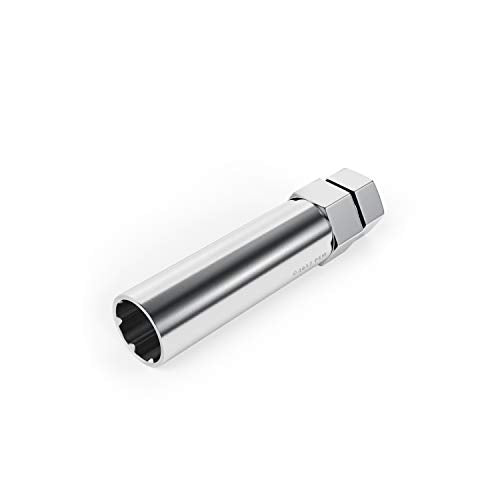 StanceMagic 7 Point Spline Drive Tuner Replacement Socket Key Tool for for Seven Spline Truck SUV Wheel Lock Lug Nuts - Compatible with 19mm 3/4" 21mm 13/16" Hex Socket Wrench - Chrome Silver 1pc - color: Silver, size: Small 7-Spline