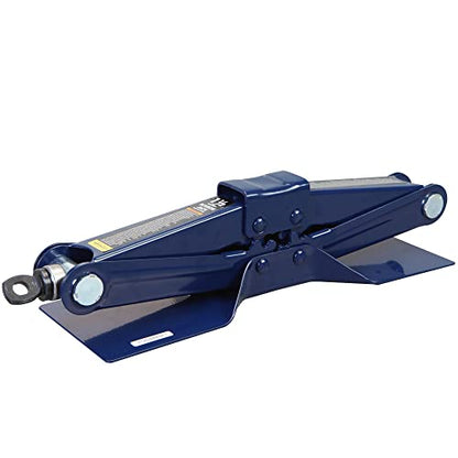 TCE AT10152U Torin Steel Scissor Lift Jack Car Kit, 1.5 Ton (3,000 lb) Capacity, Blue - size: 1.5 Ton, style: Scissor Jack