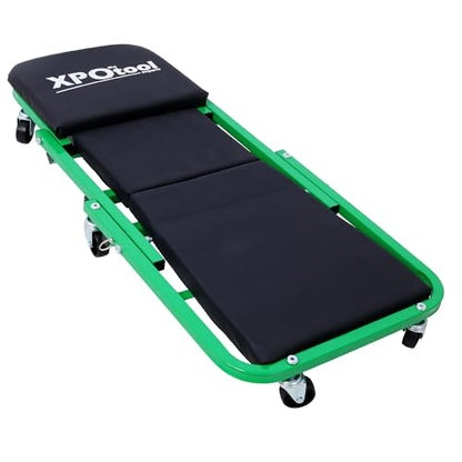 36" 2-in-1 Z Creeper Seat & Mechanic Creeper, 300 Lbs Capacity, Low Profile with 6 Casters for Garage & Shop (Green+Black) - color: Green Black