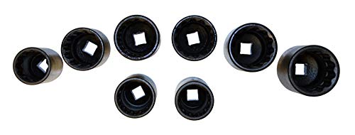 Cal-Van Tools 976 8 Piece 12 Point Axle Nut Socket Set, 1 Pack, Multi, One Size