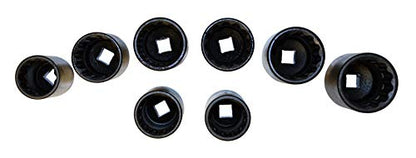Cal-Van Tools 976 8 Piece 12 Point Axle Nut Socket Set, 1 Pack, Multi, One Size