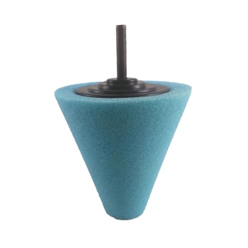 Happyyami Automotive Car Burnishing Sponge Polishing Pad Cone Shaped Buffing Tool for Wheel Hub Cleaning Light Blue Durable Reusable Buffing Pads for Power Drill Use