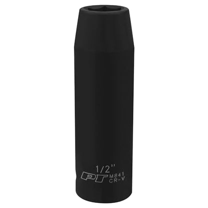 Performance Tool M841, 1/2-Inch Drive 1/2-Inch 6pt Deep Wall Impact Socket - Chrome Vanadium Steel - size: 1/2", style: Deep Wall Impact