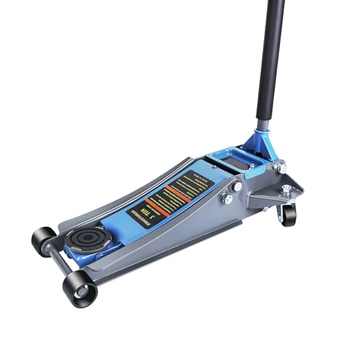 LARBANKE 3 Ton Low Profile Floor Jack,Hydraulic Carbon Steel Car Jack with Dual Pistons Quick Lift Pump,Easily Slide into Cars&Provide Stable Support,Lifting Range2.87-19.69",for Verious Cars - size: 497mm