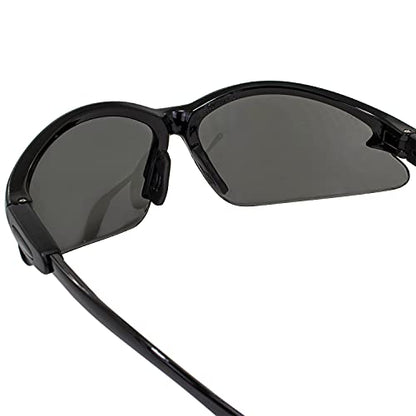 Global Vision Safety Shop Glasses - color: Black Frame/Smoke Lens