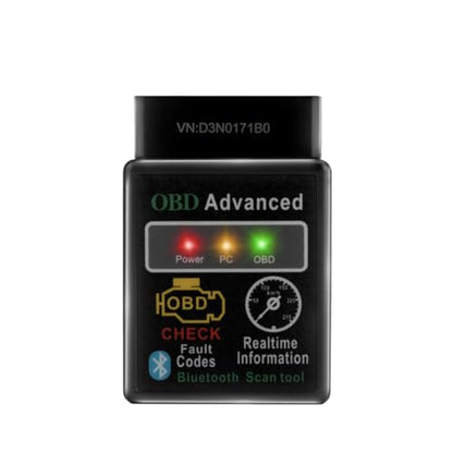 OBD2 Car Diagnostic Scan Tool - Engine Fault Reader, Live Data, iOS & Android Support, Automotive, ≤36V Voltage (Black)