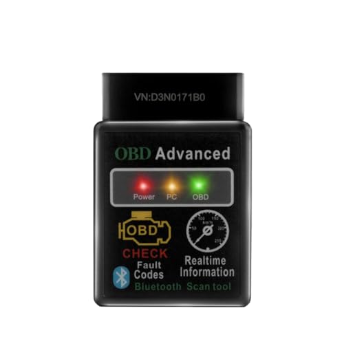 OBD2 Car Diagnostic Scan Tool - Engine Fault Reader, Live Data, iOS & Android Support, Automotive, ≤36V Voltage (Black)