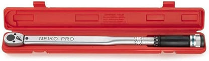 Neiko PRO 03709B 1/2-Inch-Drive Torque Wrench, 25-Inch Adjustable Click Torque Wrench, Made with Chrome Vanadium CrV Steel, SAE - size: 50 - 250 ft-lb, 25" Length, style: 1/2" Drive