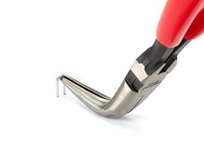 TEKTON 6 Inch 70-Degree Long Nose Pliers | PGF10406 - color: Serrated Jaw, size: 6 Inch 70-Degree Bent