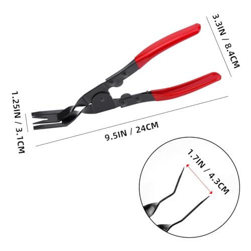 1 Pcs Automobile Interior Upholstery Trim Clip Pliers Remover Tool, Push Pin Pliers Panel Clip Removal Pliers Trim Removal Tool (Red) - color: Red