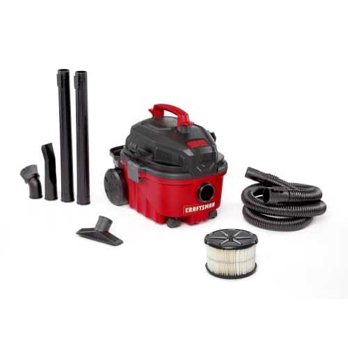 CRAFTSMAN CMXEVBE17040 4 Gallon 5.0 Peak HP Wet Dry Shop Vacuum