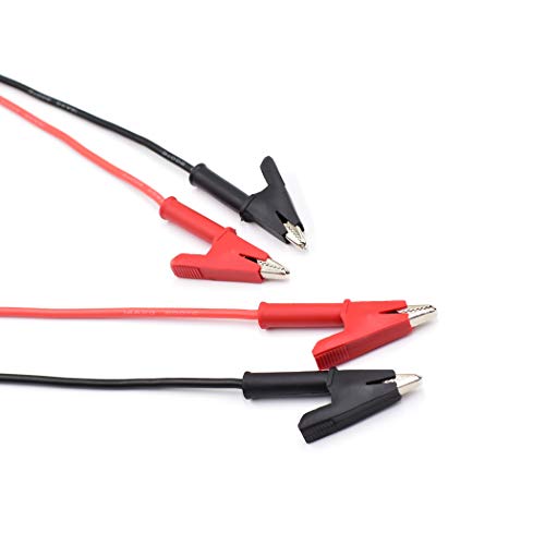 14 Gauge Jumper Wires Alligator Clips to Alligator Clip Heavy Duty Silicone Test Leads Set 2Pcs 39"/1m - color: 2Pcs-3.3ft