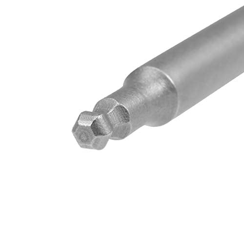 uxcell 3 Pcs H2 (2mm) Ball End Screwdriver Bits, S2 Steel Magnetic 2.6 Inch Long Drill Bit with 1/4 Inch Hex Shank - style: H2