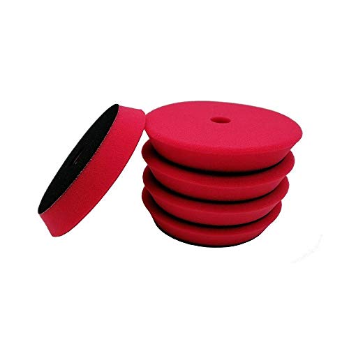 Jinchao-polishing Pads, Sponge Different Hardness Polishing Car Sponge Pad, 4/6/7 Inch Polish Pads, for Dual Action Polisher,Polishing (Color : 6Inch Red x 5pcs) - color: 6inch Red X 5pcs