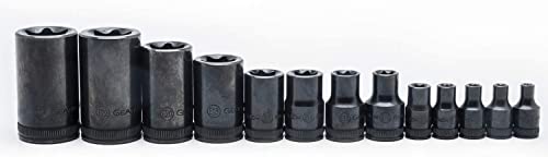 GEARWRENCH 13 Pc. 1/4", 3/8" & 1/2" Drive External Torx Socket Set - 80583