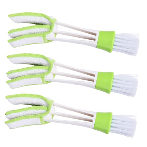 3pcs Double-Ended Car Air Vent Cleaning Brush Set Soft Bristles for Interior Crevice and Dashboard Detail Cleaning Tools