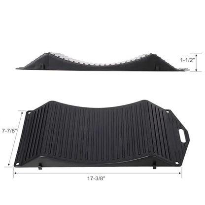 4-Pack Tire Saver Ramps with Anti-Slip Interlocking Pads – Car Wheel Chocks for Tire Flat Spot Prevention, Long-Term Storage Ramp for Cars, RVs, and Trailers – 80,000 lbs Load Capacity