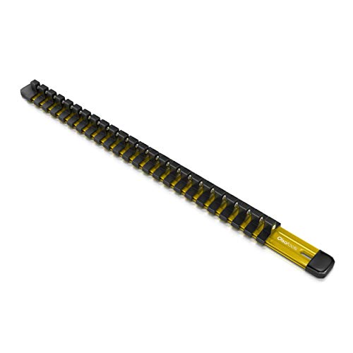 Olsa Tools 1/4-Inch Drive Aluminum Socket Organizer | Professional Quality Socket Holder (Yellow) - color: Yellow, size: 1/4-Inch Drive