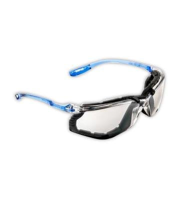 3M Safety Glasses, Virtua CCS, ANSI Z87, Anti-Fog, Gray Lens, Black Frame, Corded Ear Plug Control System, Removable Foam Gasket - color: Lens Color: Gray