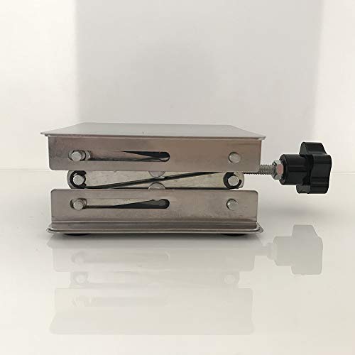 LabZhang 4" x4", Stainless Steel Lab Jack Scissor Stand Platform,Lab Lift Stand Table, Scientific Scissor Lifting Jack Platform,Expandable Lift Height Range 50mm-145mm,Maximum Support Weight 10kg - size: 4X4