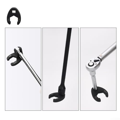 19 Pcs For Crowfoot Wrench Set 1/2 & 3/8 Inch Drive Sizes 8-32mm Flare Nut Wrench Open End Wrenches For Limited Space Automotive Repair Mechanic Tools