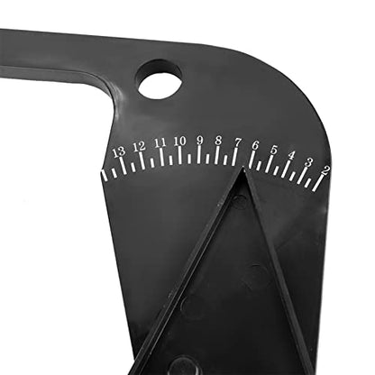 Tire Measuring Tool, ABS Car Wheel Caliper Black Car Wheel Balancer Caliper Portable Tire Scale for Car