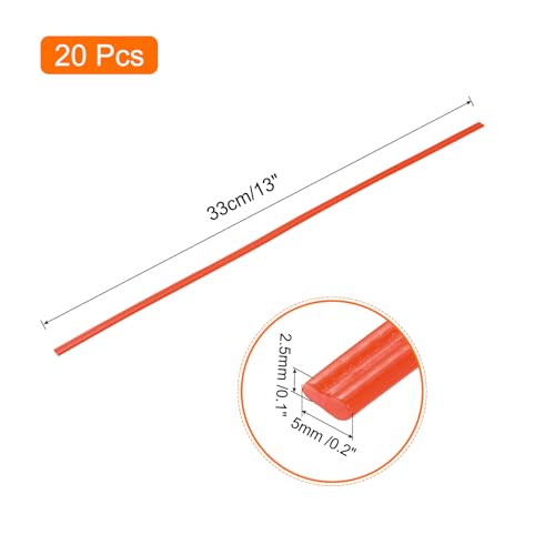 MECCANIXITY 20pcs 13 Inch Plastic Welding Rods PE Welding Strips Welder Rods for Plastic Welder,Car Bumper, Kayak Repair, Red - color: Red, size: 13 Inch